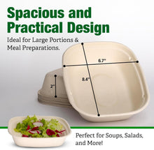 Load image into Gallery viewer, Eco-Friendly 100 Count Oval Paper Bowls - 40 oz, Ideal for Parties &amp; Takeout