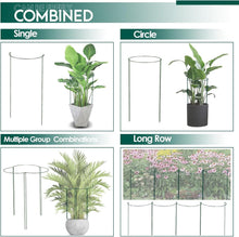 Load image into Gallery viewer, Premium 12 Pack of Sturdy 24” Green Plant Support Stakes with Half-Round Design