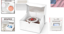 Load image into Gallery viewer, Sturdy Flip-Top Cake Boxes with Window Display - Perfect for 12-Inch Creations