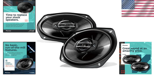 Dynamic 3-Way Coaxial Car Audio Speakers 6" x 9" for Immersive Sound Experience