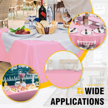 Load image into Gallery viewer, Lightweight Pink Tablecloths - 50 Disposable Covers for Weddings &amp; Picnics
