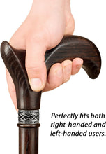 Load image into Gallery viewer, Unique 36 Inch Wooden Walking Stick for Men &amp; Women - Handcrafted and Ergonomic