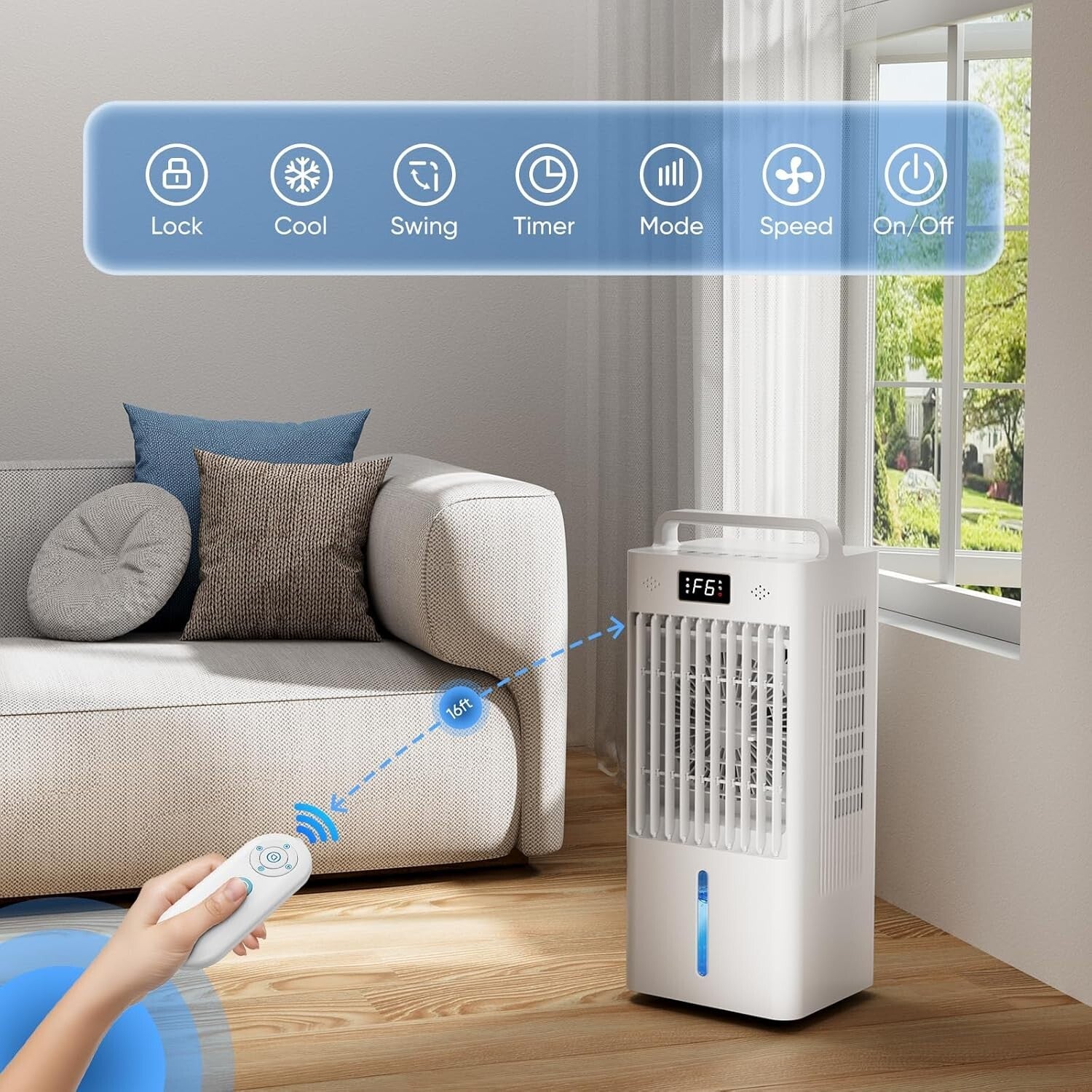 Energy-Efficient Indoor Air Conditioner with Digital Display & Timer Function