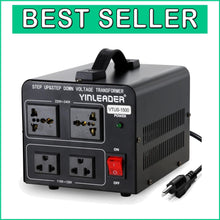 Load image into Gallery viewer, Safe 1500W Step Up &amp; Down Voltage Converter with Circuit Breaker Protection