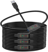 Load image into Gallery viewer, 75ft USB 3.0 Extension Cable - Male to Female for High-Speed Connectivity