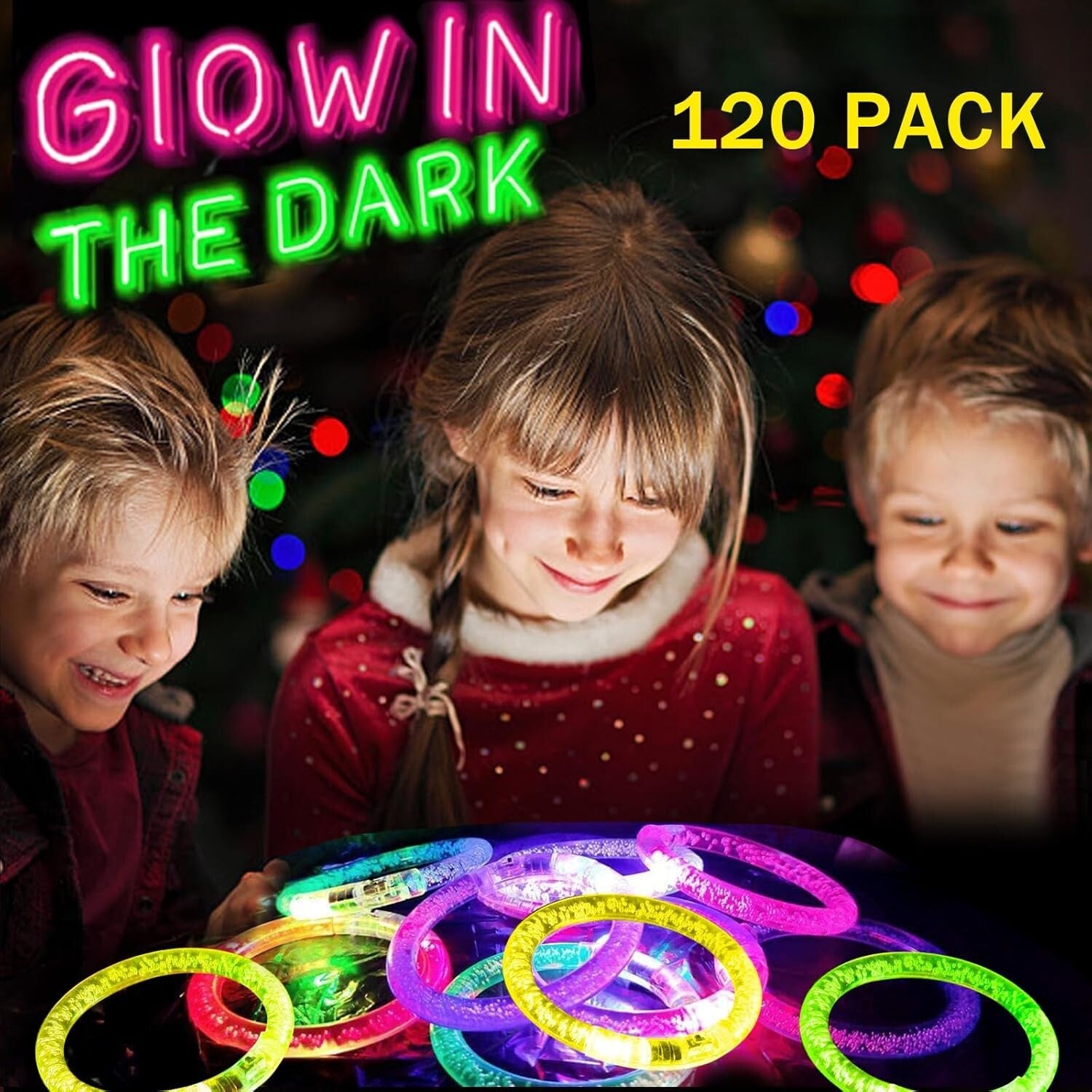Eye-Catching 90PCS LED Glow Bracelets - The Ultimate Party Favors for All Ages