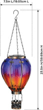 Load image into Gallery viewer, Eco-Friendly Purple Hot Air Balloon Solar Lantern - Charming Garden Illumination