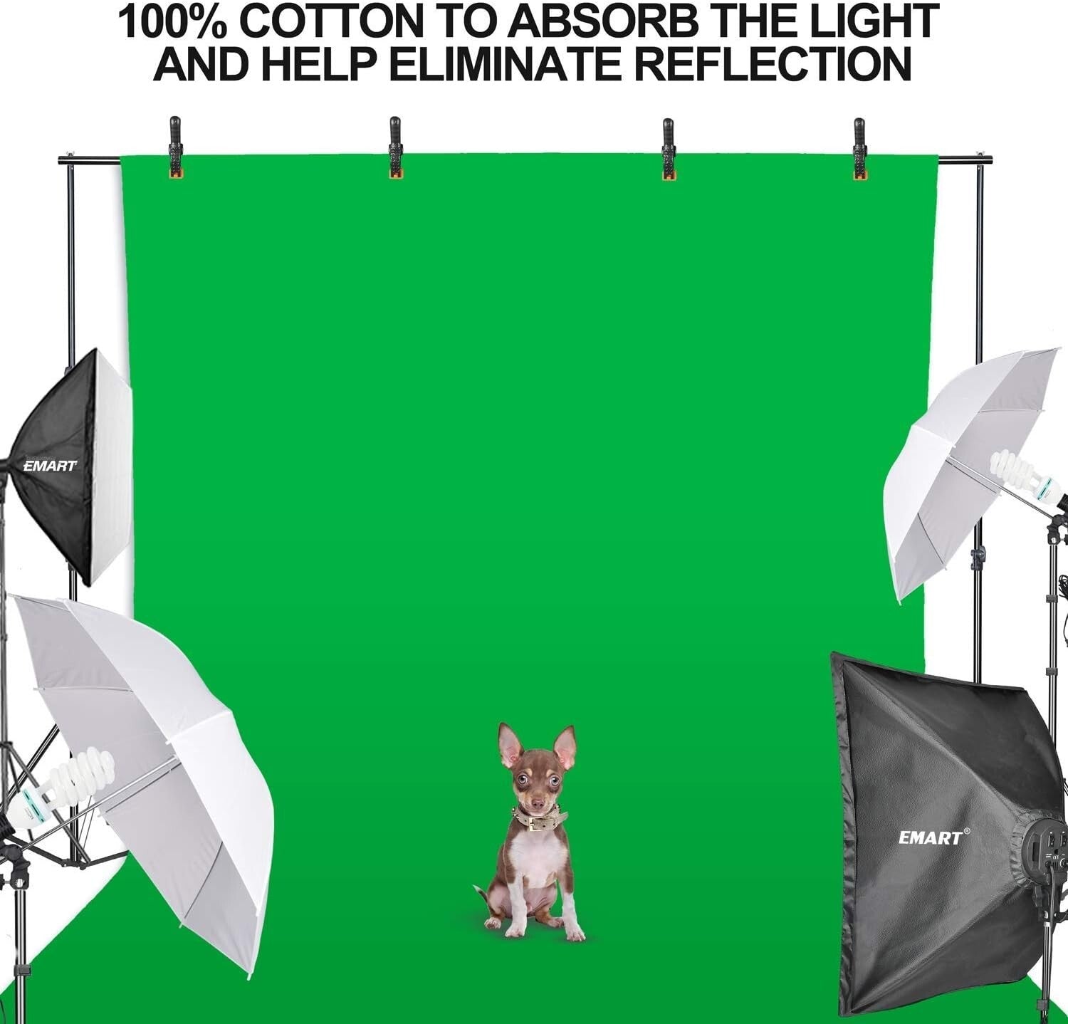 10x20ft Green Screen Backdrop Kit for YouTube & Streaming – Durable & Portable