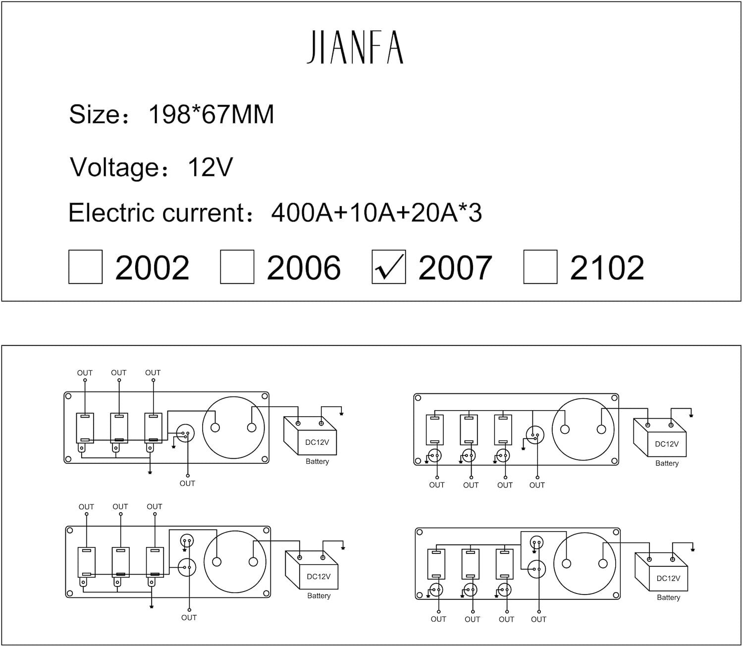 12V Racing Car Ignition Panel - Toggle & Push Button with Carbon Fiber Finish
