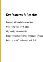 Load image into Gallery viewer, Classic Red 54-Inch Shingle Removal Tool with Ergonomic Grip for Comfort
