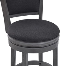 Load image into Gallery viewer, Elegant 24-Inch Dark Grey Upholstered Swivel Counter Stools - Modern Design