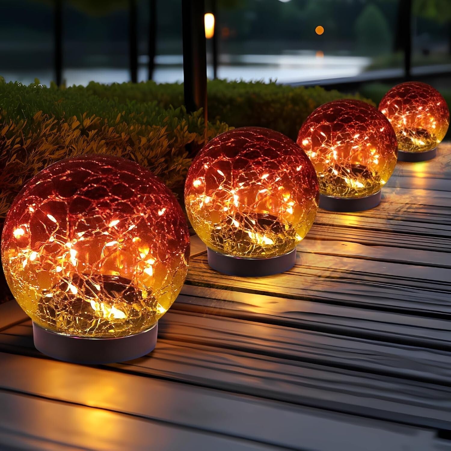 Elegant Solar-Powered Globe Lights - Waterproof and Remote-Controlled for Patios