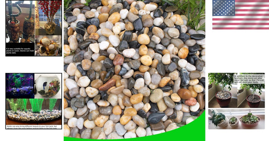 Elegant Natural Stones for Indoor & Outdoor Use - 18 lbs, Eco-Friendly Choice