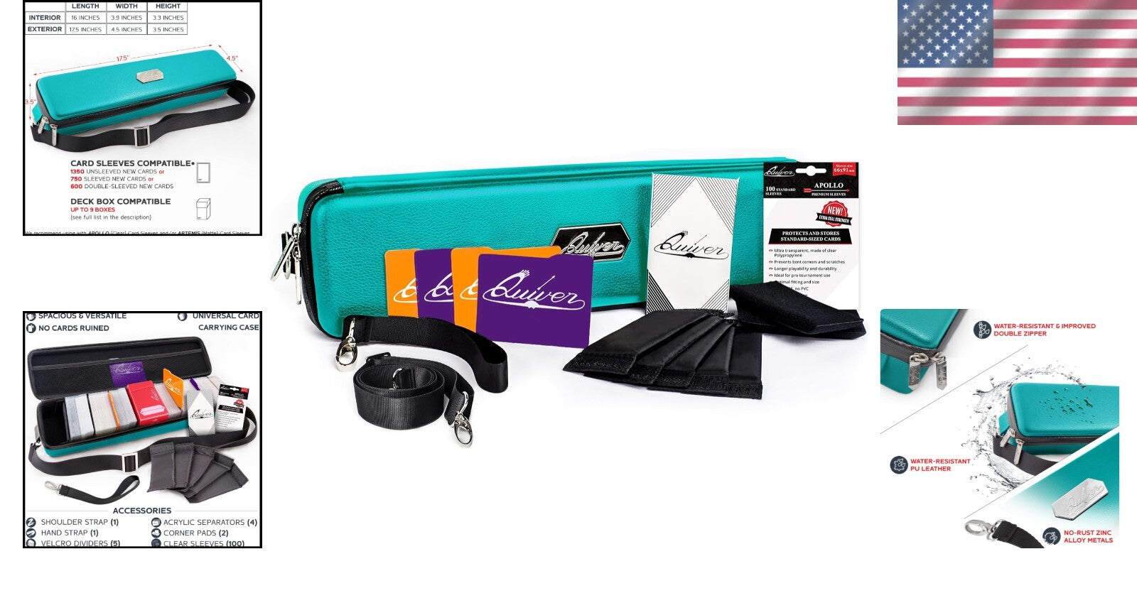 Premium Water-Resistant Card Deck Case with Zipper - Perfect for TCG Enthusiasts