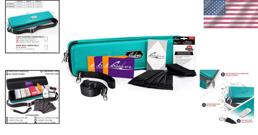 Premium Water-Resistant Card Deck Case with Zipper - Perfect for TCG Enthusiasts