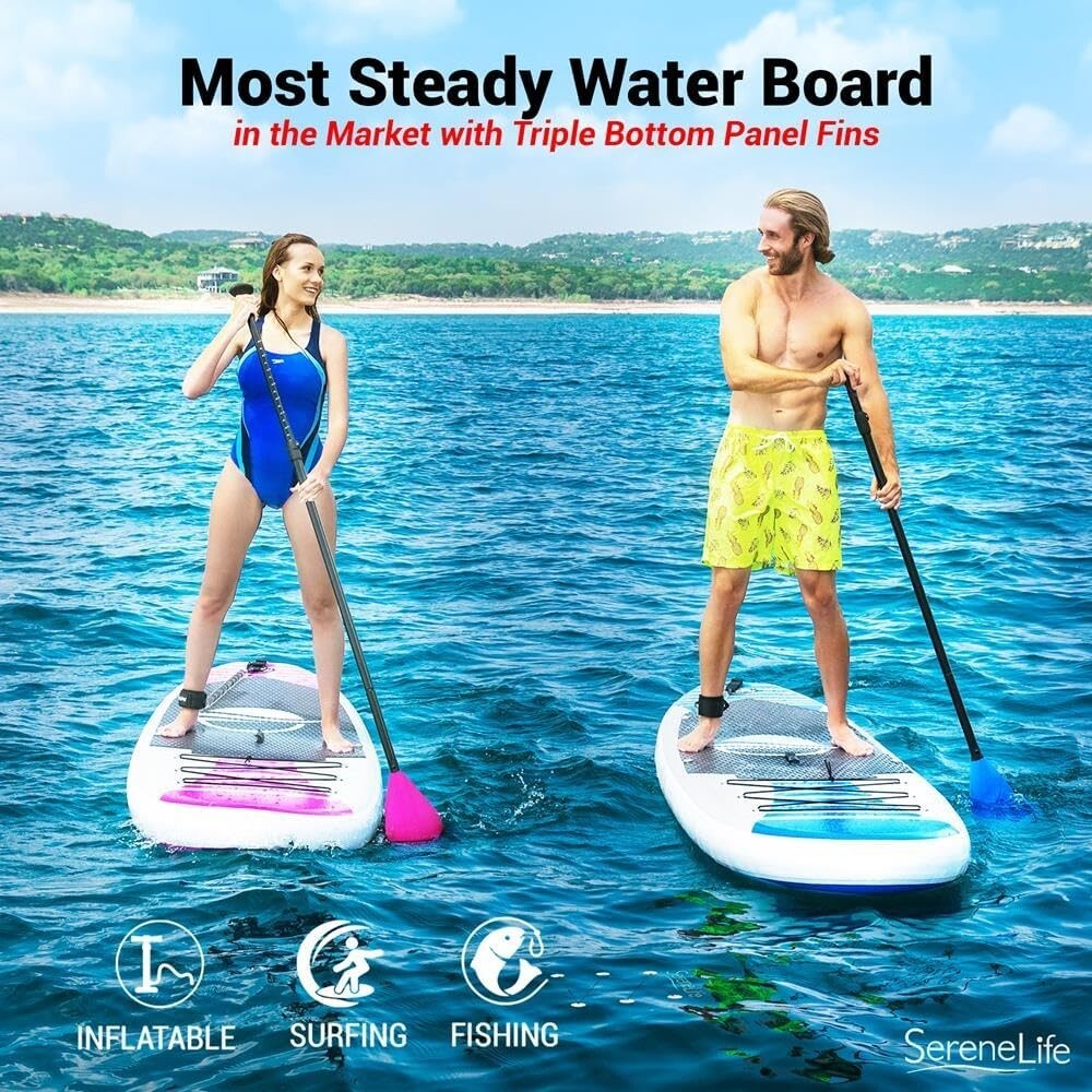 Lightweight 126'' Paddle Board with Complete SUP Accessories - 350 lbs Capacity