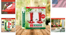 Load image into Gallery viewer, No-Leak Window Hummingbird Feeders with 3 Interchangeable Flower Colors - 2 Pack