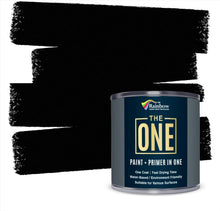 Load image into Gallery viewer, Durable Non-Toxic Paint &amp; Primer in Matte Black for Furniture &amp; Walls, 1L