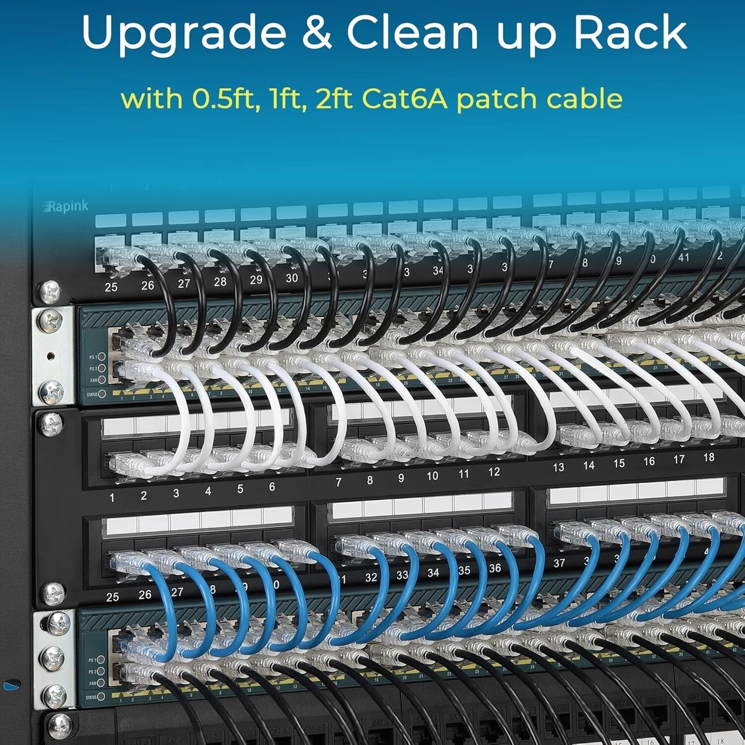 High-Speed Cat6 Ethernet Patch Cable 7ft - Perfect for Network Organization