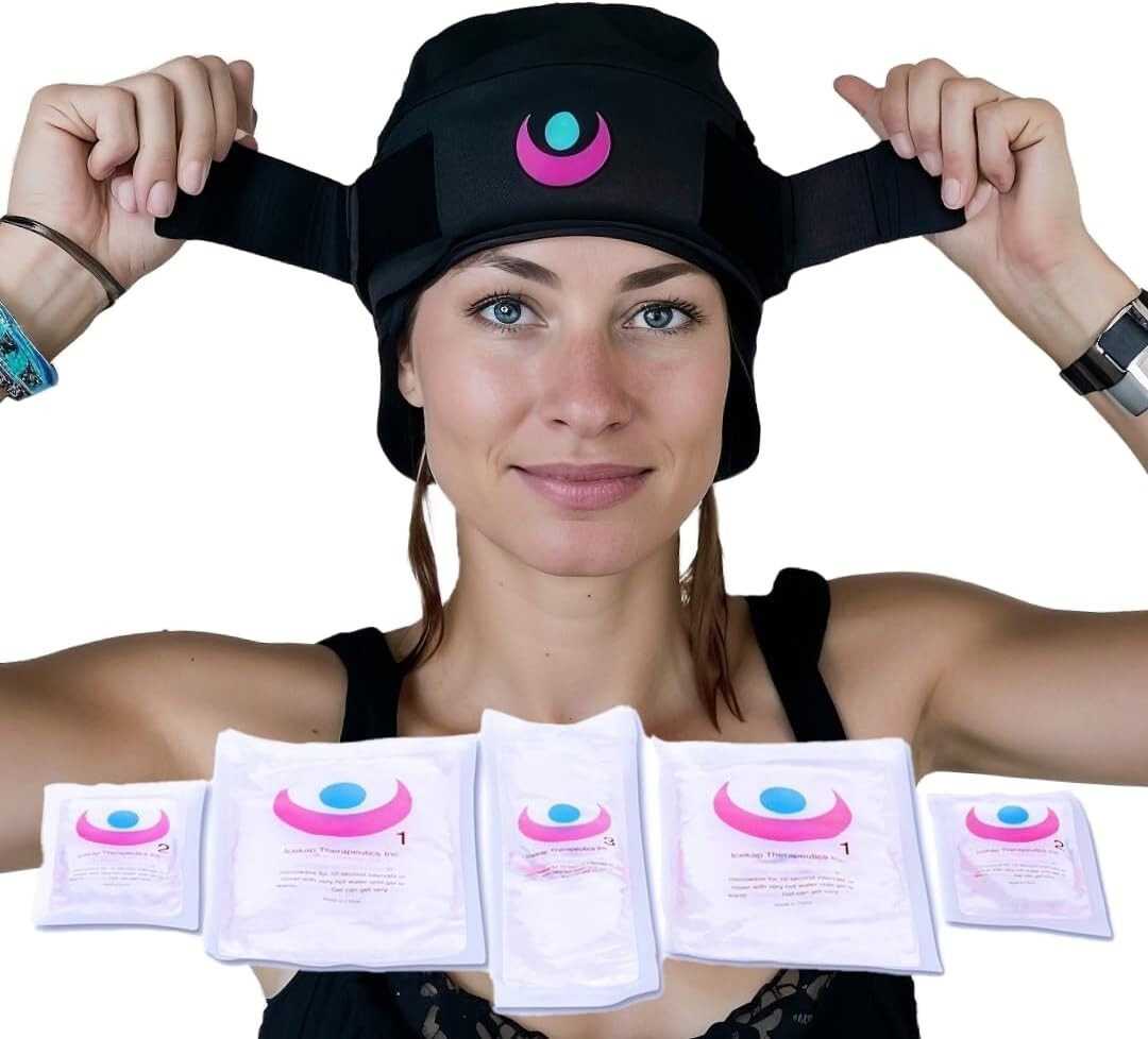 Extra Strength Cold Cap for Scalp Cooling & Concussion Relief - 8x8 Size