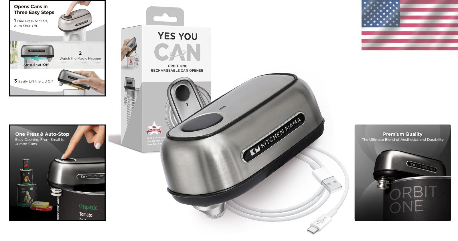 Professional-Grade Automatic Can Opener for Large Cans - Compact & User-Friendly