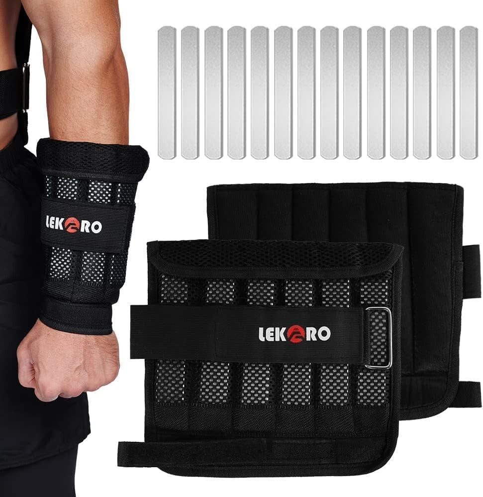 Lightweight & Breathable 6.6lbs Adjustable Wrist & Ankle Weights for Active Life