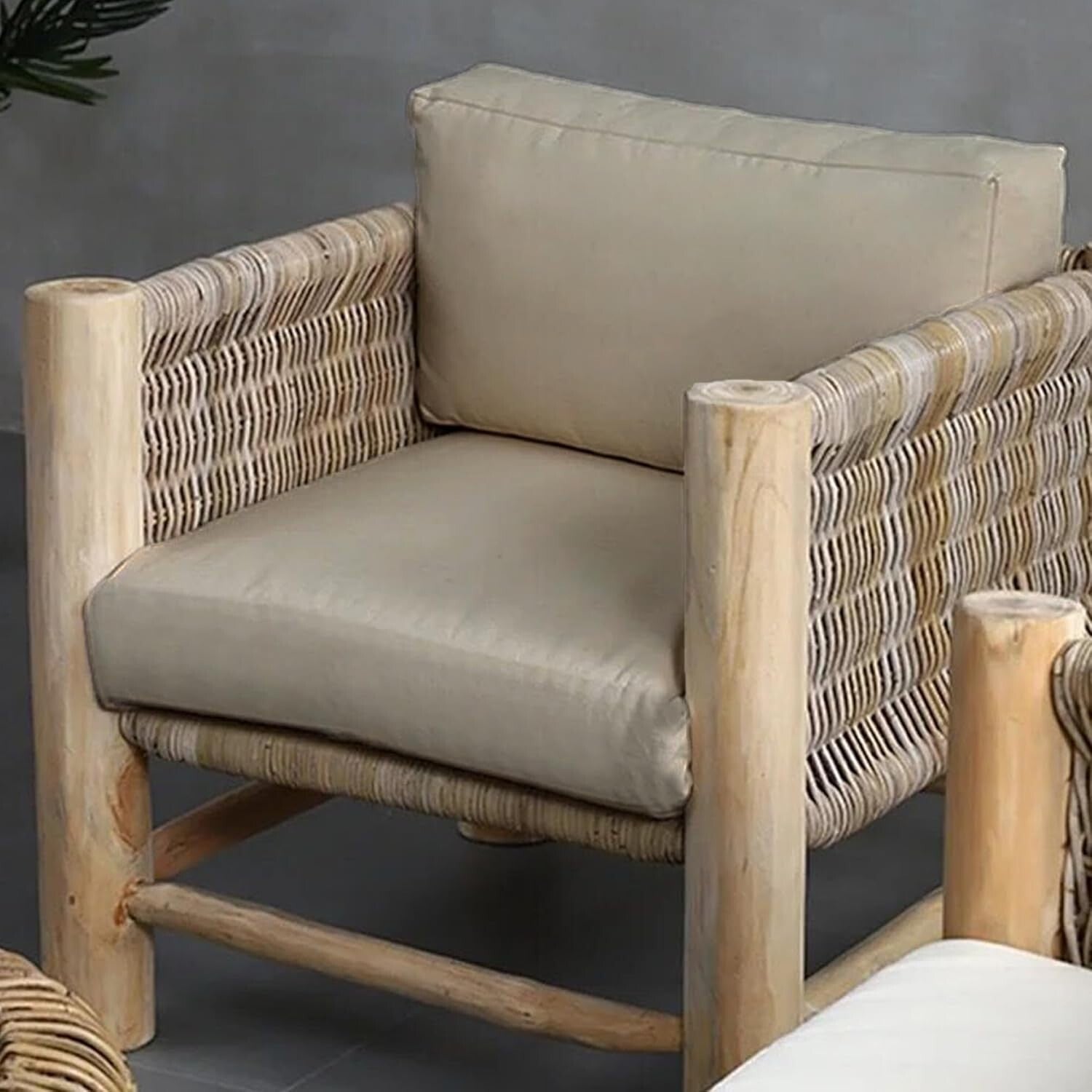 4 Pack 24x24 Tan Outdoor Cushion Covers - Machine Washable, Fits Patio Furniture