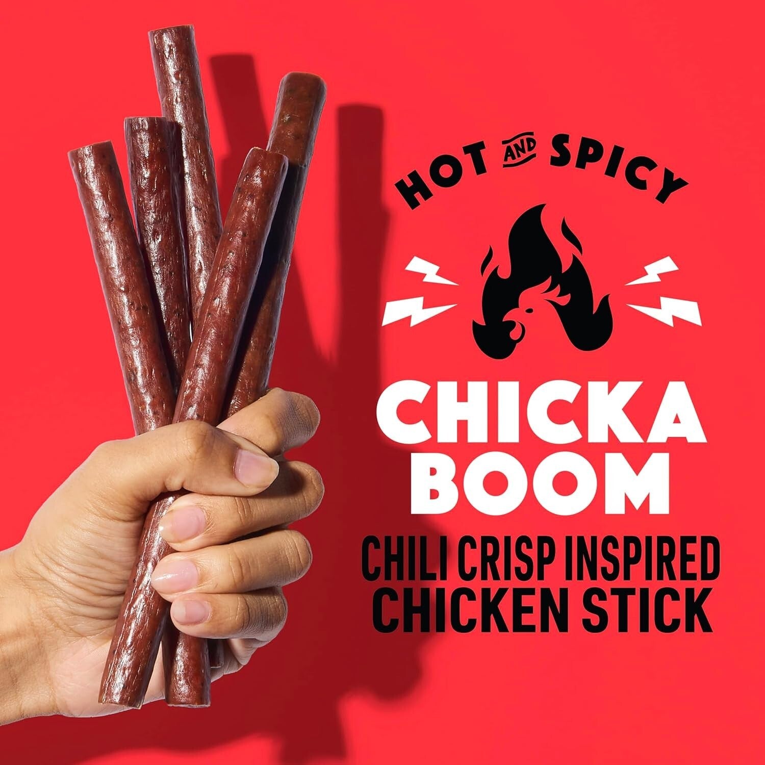 Chicka Boom Premium Chicken Snack Sticks 24-Pack: Keto, Gluten-Free Delights