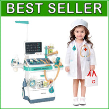 Load image into Gallery viewer, Kids Doctor Cart Toy - Including Authentic Tools &amp; Lights for Role Play Fun