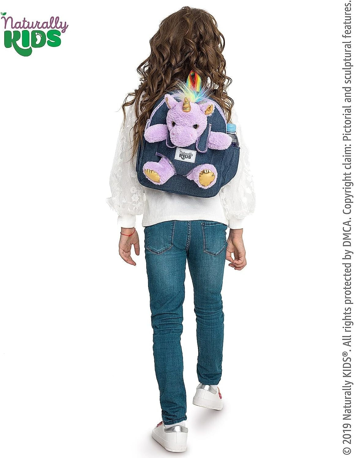 Lightweight Unicorn-Themed Backpack for Toddlers with Detachable Plush Toy
