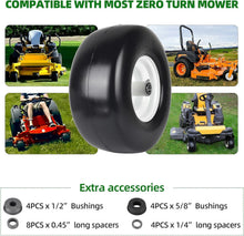 Load image into Gallery viewer, Heavy-Duty 2-Pack 13" Lawn Mower Tires with Rim &amp; 3/4" Bearings - Puncture Proof
