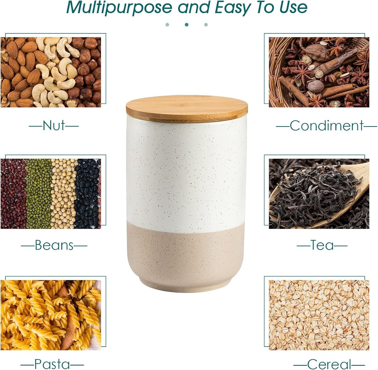 Chic Dishwasher Safe Canister Set – 3-Piece Airtight Storage for Kitchen & More