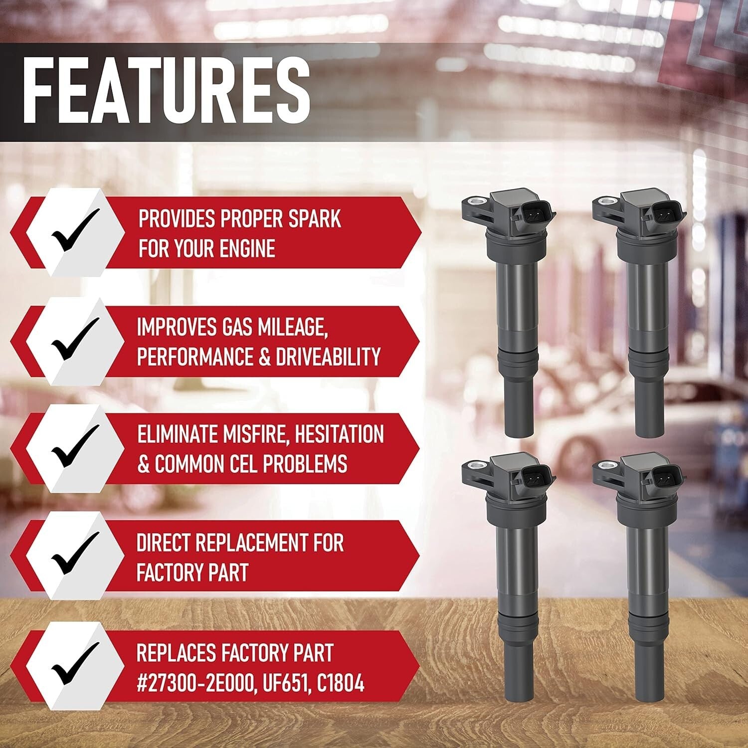 Replacement Ignition Coil Pack Set - Guaranteed Fit for Kia 1.4L to 2.4L Engines