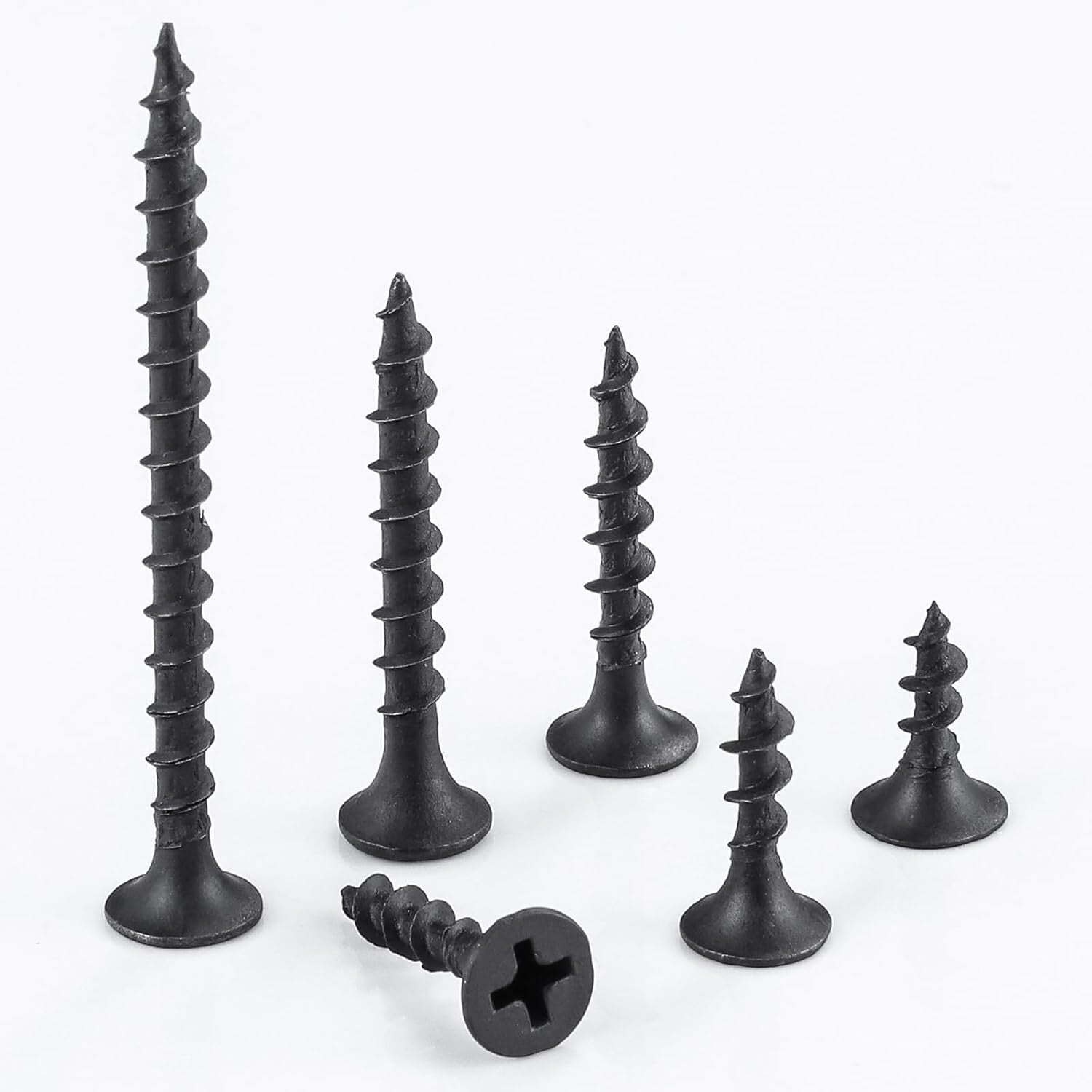Durable 15 Lbs Coarse Threaded Black Screws - Ideal for Wood & Drywall