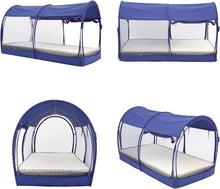 Load image into Gallery viewer, Breathable Mesh Indoor Bed Tent with 4 Doors for Ultimate Privacy - Full Size