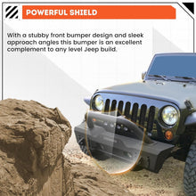 Load image into Gallery viewer, Premium Stubby Front Bumper with Integrated Fog Light for Jeep Wrangler Models