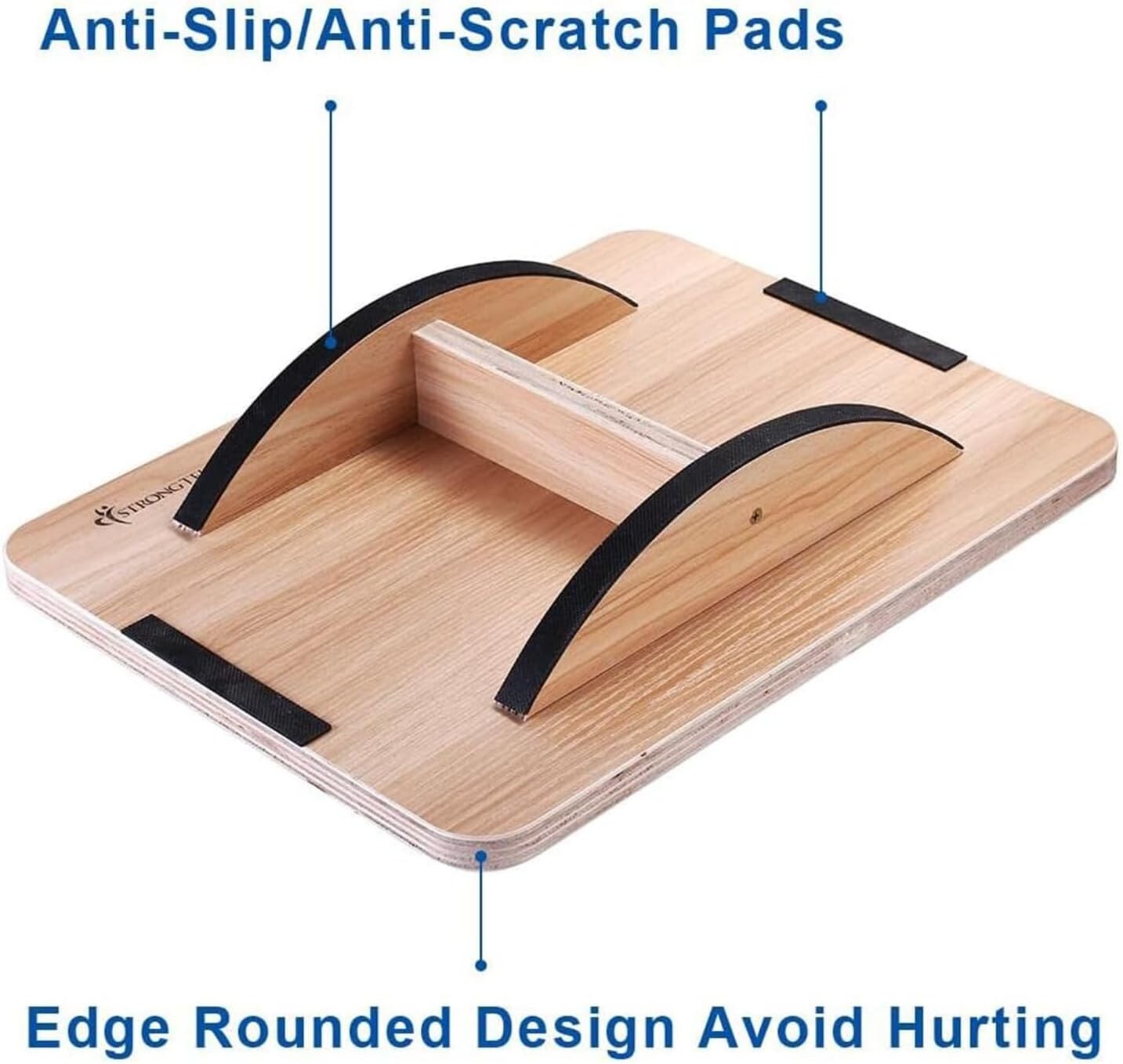 Eco-Friendly Wooden Balance Board for Core Strength - Slip-Resistant & Portable
