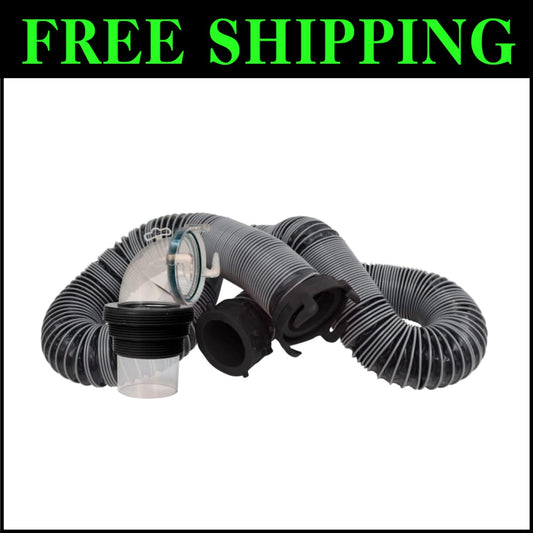 Silverback 15-Foot RV Sewer Hose Kit - Leak-Proof with Clear View Adapter