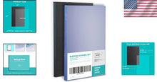 Load image into Gallery viewer, Professional Binding Covers Set: 50 Clear PVC &amp; 50 Sand-Textured, 11 x 17 in