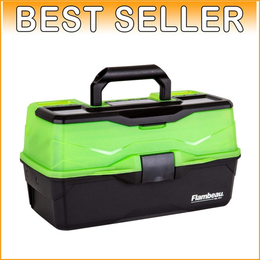 Durable 3-Tray Tackle Box with Secure Closure - Ideal for All Fishing Adventures