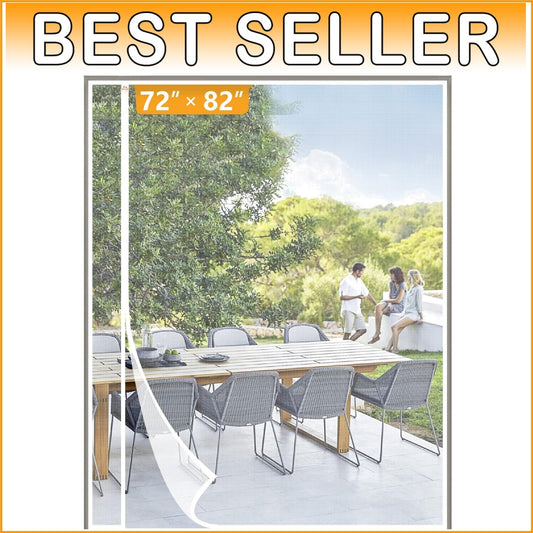 Effortless Magnetic Screen Door for 72" x 82" - Perfect for Home Ventilation