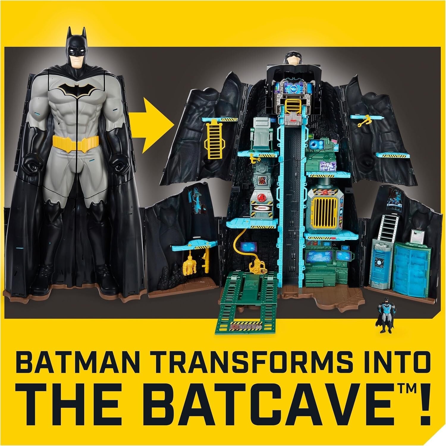 Transforming Batman Bat-Tech Batcave Playset - 4” Exclusive Figure & Accessories