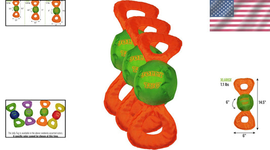 Assorted Colors Extra-Large Tug & Squeak Toys for Dogs - 3 Durable Pack