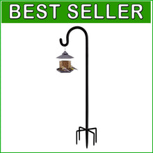 Load image into Gallery viewer, Versatile Adjustable Shepherd Hook Stand – 108 Inches Tall, Sturdy 5-Prong Base