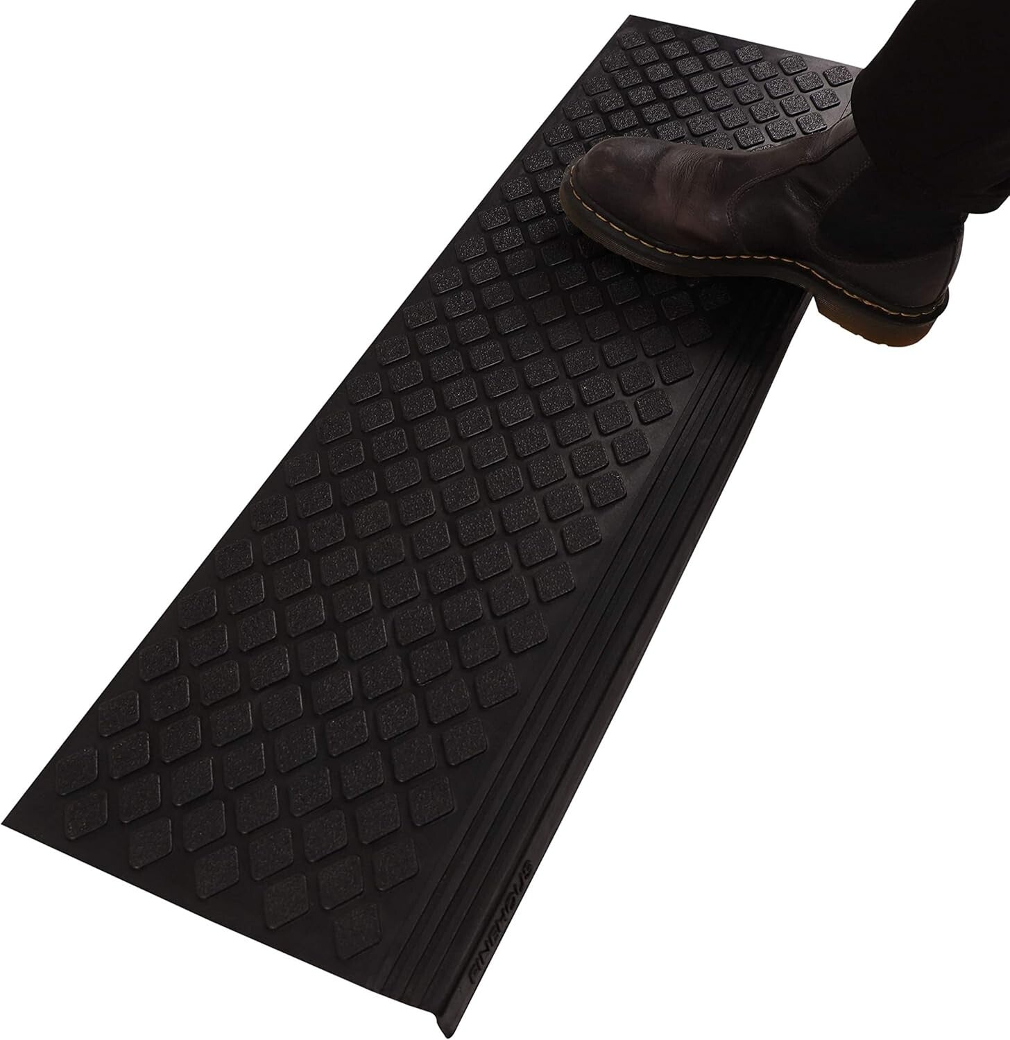 Diamond Weave Non-Slip Rubber Stair Treads 30"x10" for Indoor & Outdoor Use