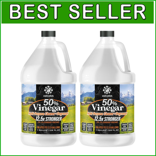 50% Pure Concentrated Vinegar - 12.5X Power Home & Outdoor Cleaning Solution