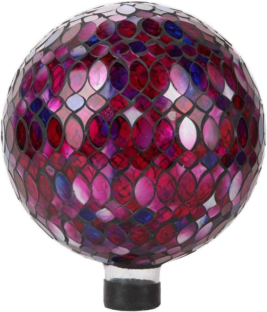 Weather-Resistant 10-Inch Colorful Mosaic Gazing Ball - Perfect Gift Idea
