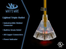 Load image into Gallery viewer, Flexible 25 ft SJTW Extension Cord - 12 Gauge, 3 Outlets, Perfect for Appliances