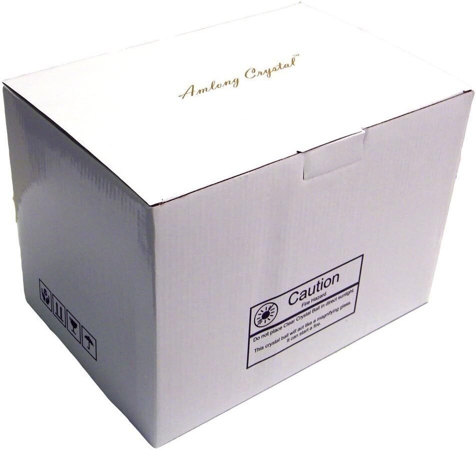 Classic 6" Clear Crystal Ball - Handmade Decorative Piece for Home and Feng Shui