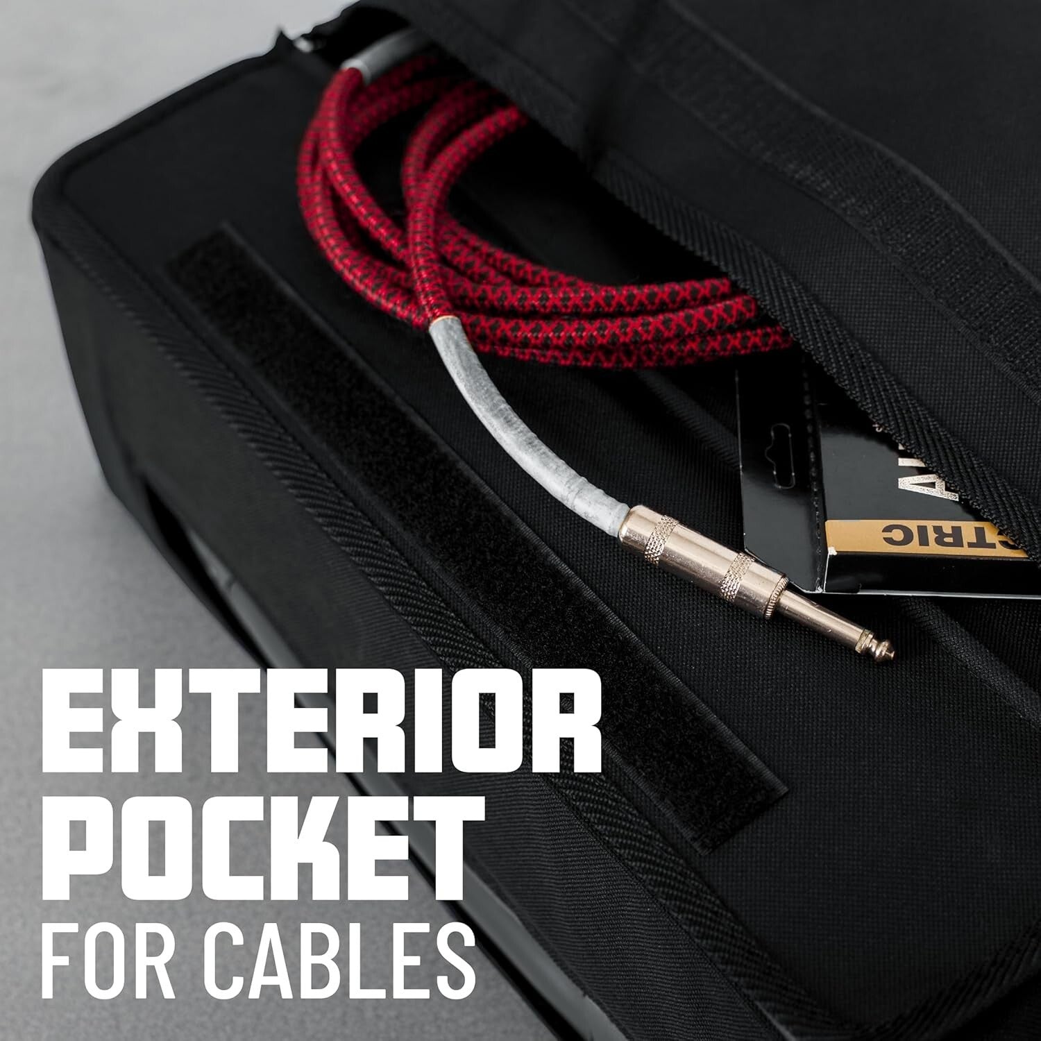 Durable Black Tolex Guitar Pedal Board with Built-In Power and Nylon Carry Case